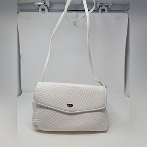 Rosetti Cross Body  Bag Purse White 11x8x3 Quilted